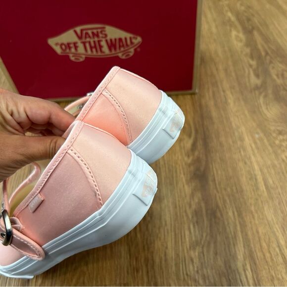 VANS off the wall Mary Jane pink white shoes sneakers women’s 7 new - Picture 4 of 8